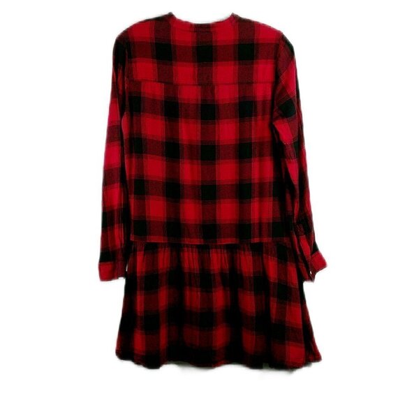 Gap - Red/Black Plaid Flannel Mini Dress - SP - Picture 7 of 7